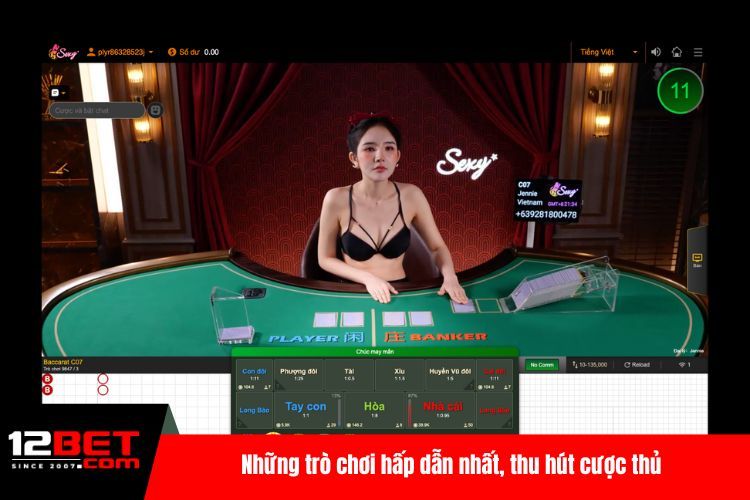 Casino 12BET – Đấu Trí Kịch Tính, Rinh Thưởng Hấp Dẫn