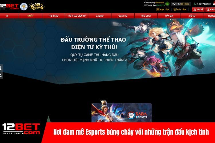 Thể Thao Điện Tử 12BET – Cá Cược Hiện Đại, An Toàn